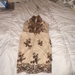 Selfie Leslie halter sequin dress size XS.